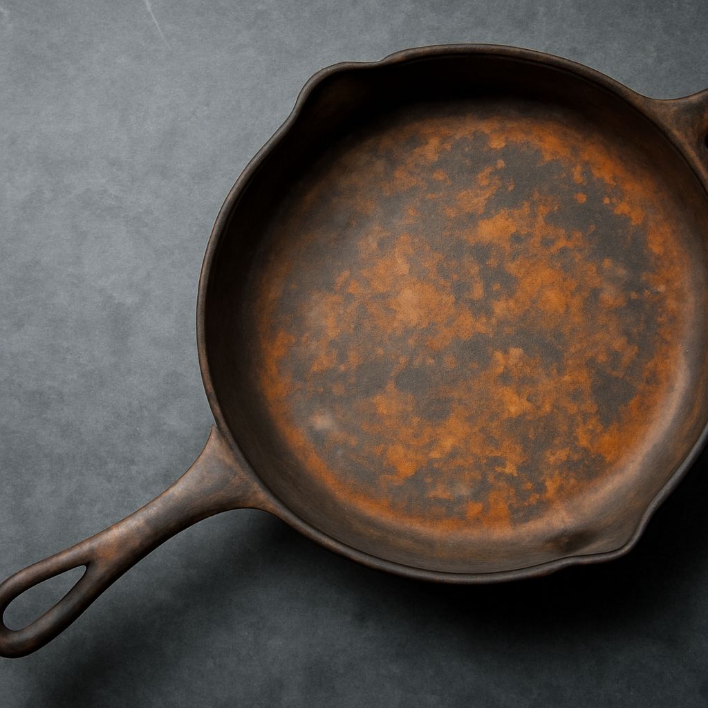 Rusty cast iron surface after mechanical cleaning