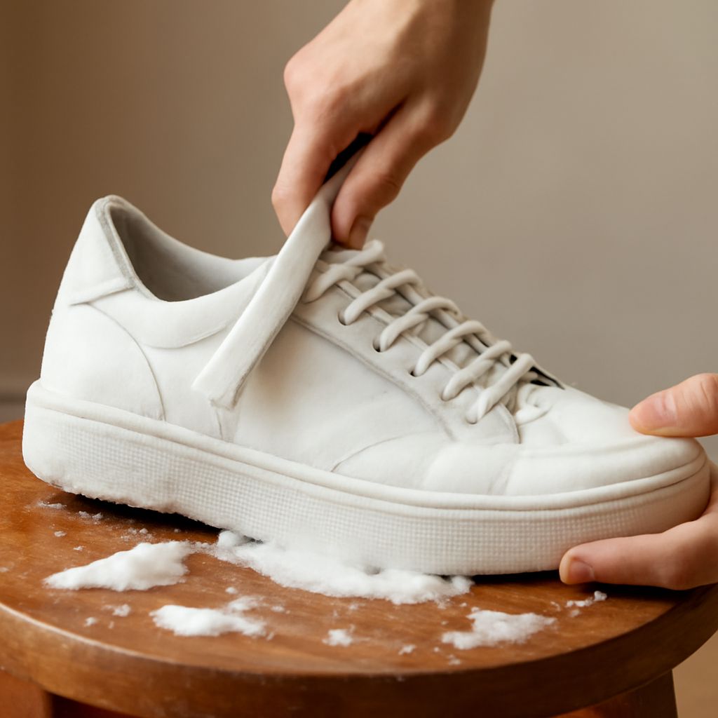 Cleaning and sanitizing used shoes