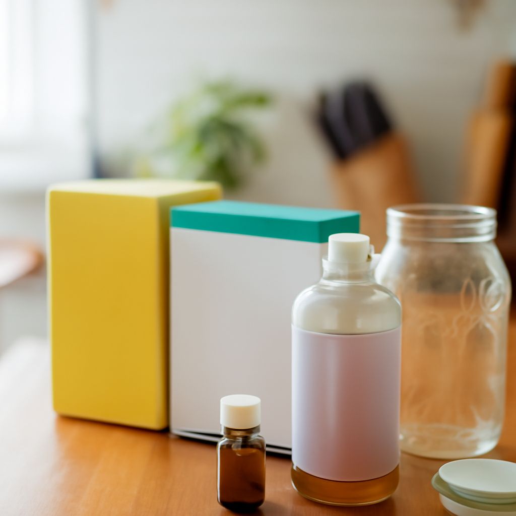 Small batch homemade liquid laundry detergent in a labeled container